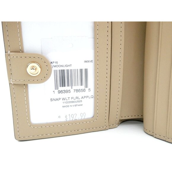 Coach Moonlight Floral Applique Leather Snap Wallet NWT CAP16 - Picture 4 of 5